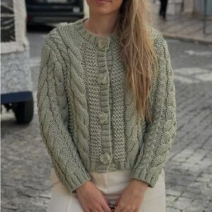 Zara - Green Chunky Cardigan